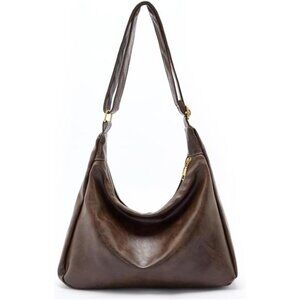 Hobo Bags for Women, Ultra Soft Foldable Vegan Leather Shoulder